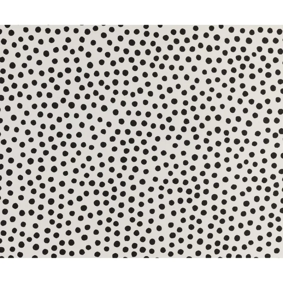 Kwantum Behang Polka Zwart Wit