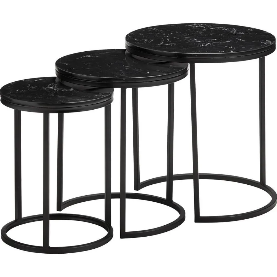 Kwantum Bijzettafel Marzio Zwart ø 34 Cm