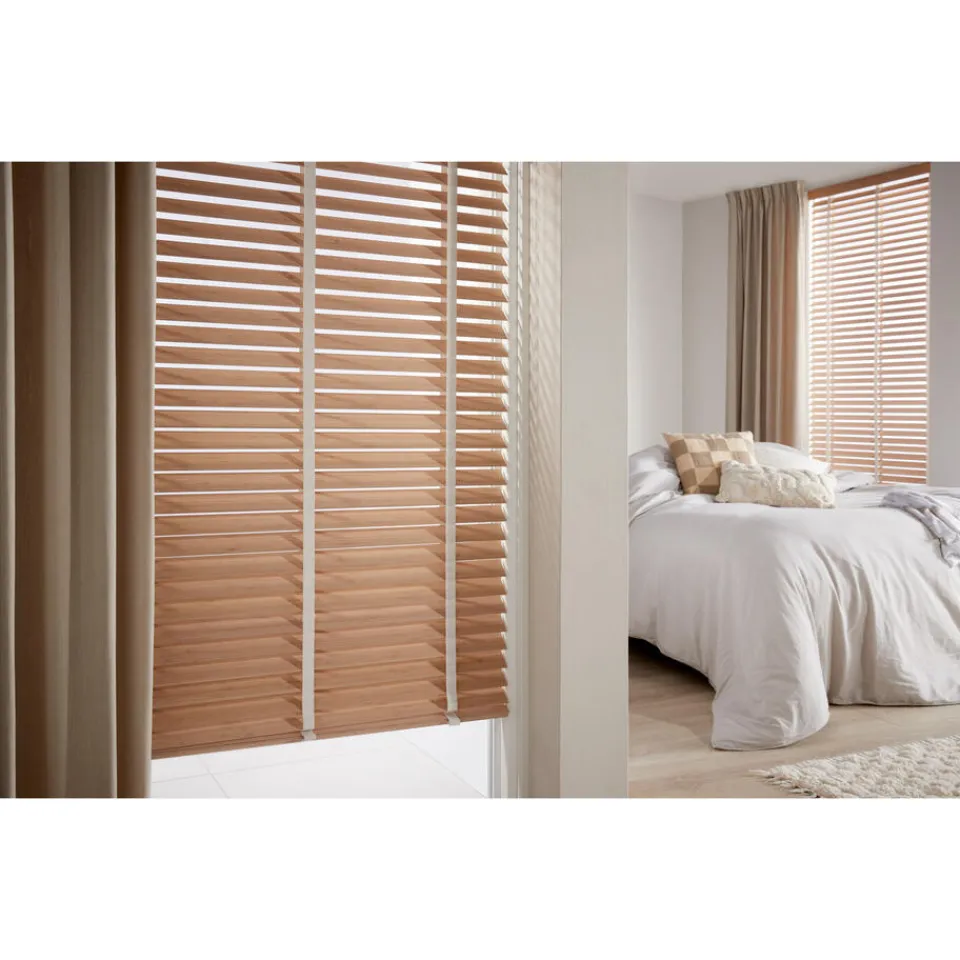 Kwantum Fenstr Bamboe Jaloezie Wietze Beige 50mm