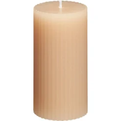 Kwantum Kaars Rustiek Ribbel Beige 10 Cm