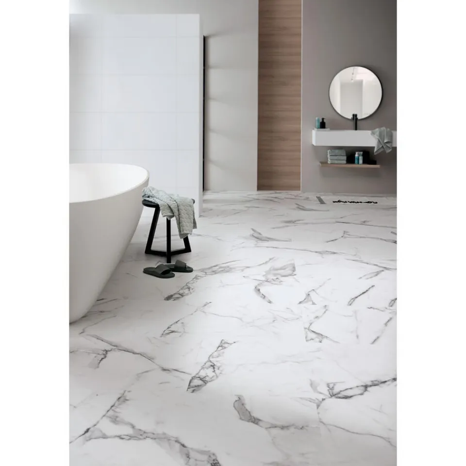 Kwantum Klik PVC Marble Wit Tegel XL Plank