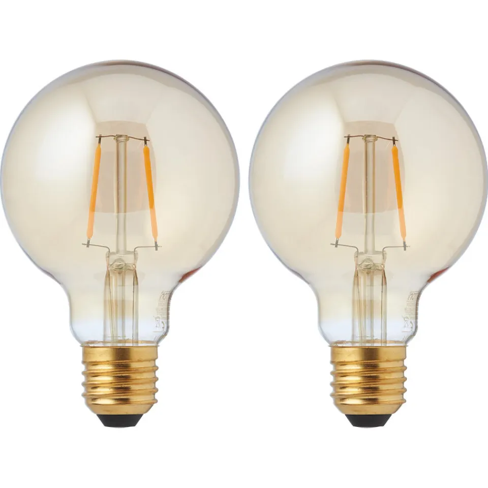 Kwantum Led Lamp Goud 2 Stuks 80 Mm