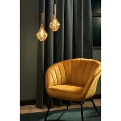 Kwantum LED Lamp 16,5x28 Cm Champagne E27 Dimbaar
