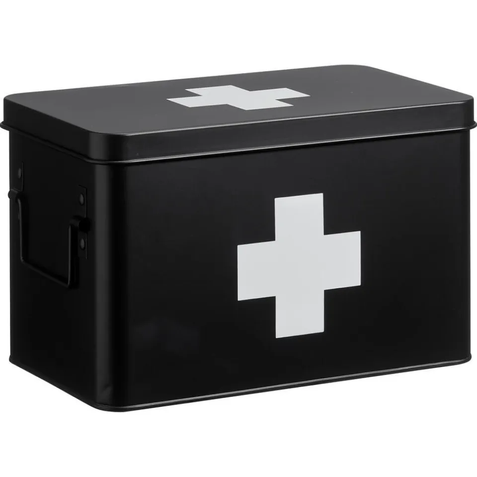 Kwantum Medicijnbox Zwart 20x18,5x31 Cm