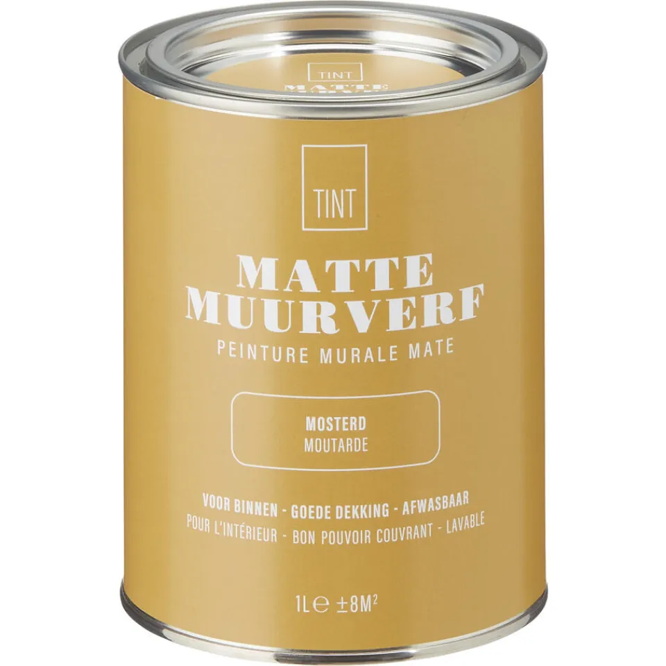 Kwantum Muurverf Mat Mosterd 1 L