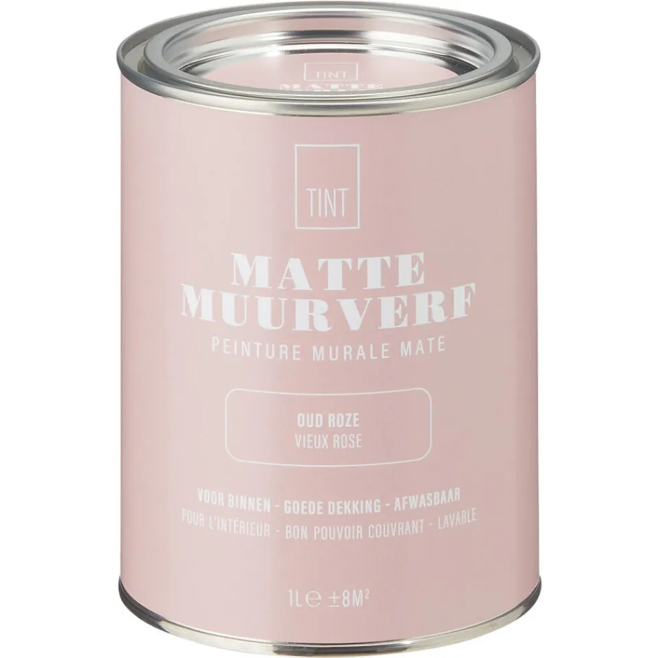 Kwantum Muurverf Mat Oud Roze 1 L