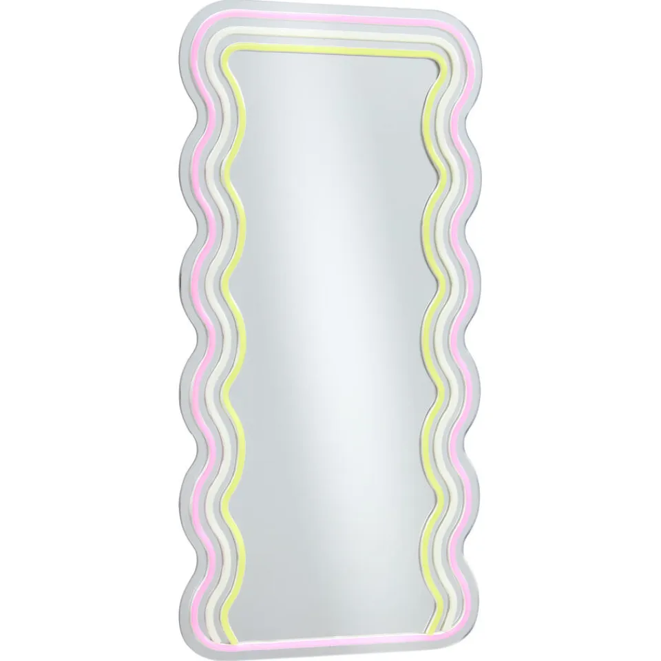 Kwantum Spiegel Met Verlichting - Wave - Neon - - 70x35 Cm