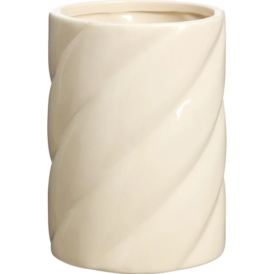 Kwantum Vaas Swirl Off-White - Ø14x19 Cm 14x19 Cm