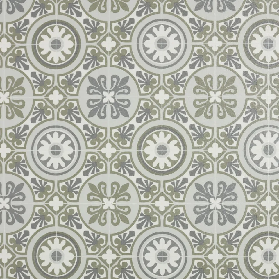 Kwantum Vinyl Macon Groen Tegellook
