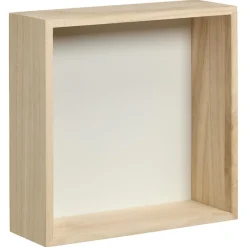 Kwantum Wanddecoratie Hout Wit Maat M 25x9x25 Cm