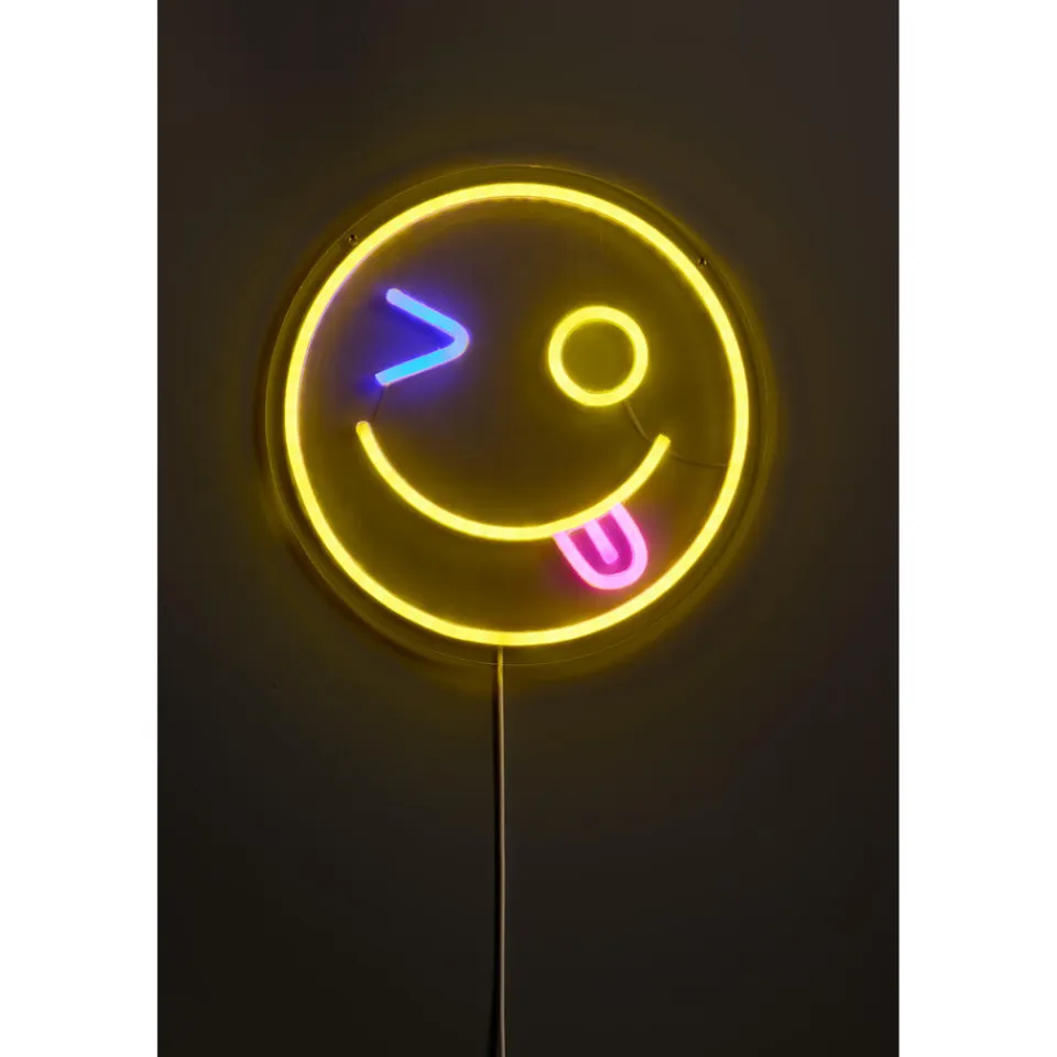Kwantum Wandlamp Smiley Neon